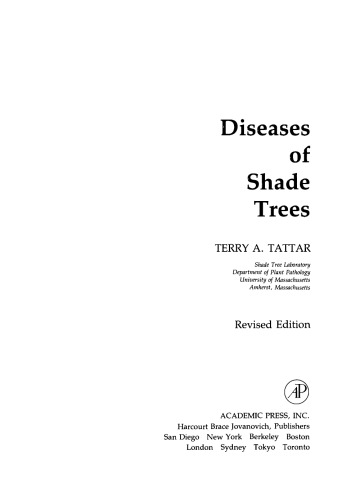 Diseases of Shade Trees. Revised Edition