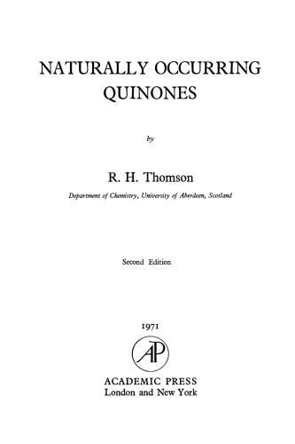 Naturally Occurring Quinones