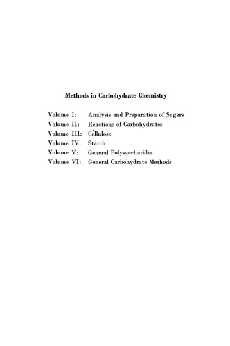 General Carbohydrate Method