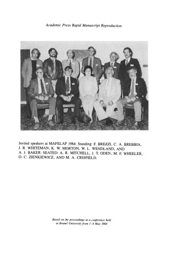 The Mathematics of Finite Elements and Applications. Mafelap 1984