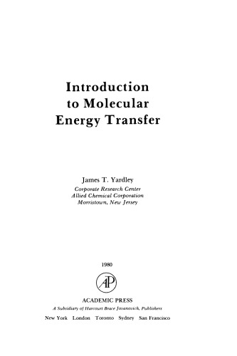 Introduction to Molecular Energy Transfer