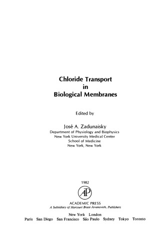 Chloride Transport in Biological Membranes