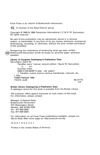 Panaflex User's Manual