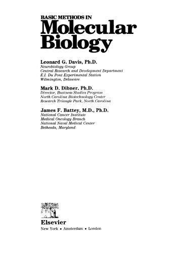 Basic Methods in Molecular Biology