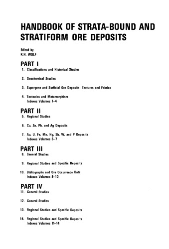 Regional Studies and Specific Deposits