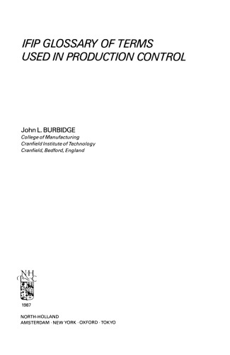 IFIP Glossary of Terms Used in Production Control