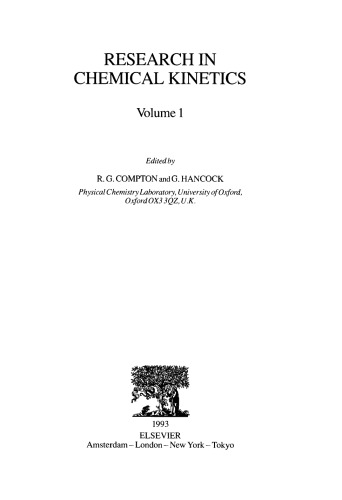 Research in Chemical Kinetics. Volume 1