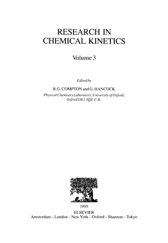 Research in Chemical Kinetics. Volume 3