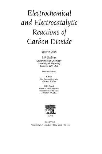 Electrochemical and Electrocatalytic Reactions of Carbon Dioxide