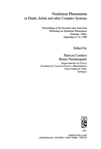 Nonlinear Phenomena in Fluids, Solids and Other Complex Systems
