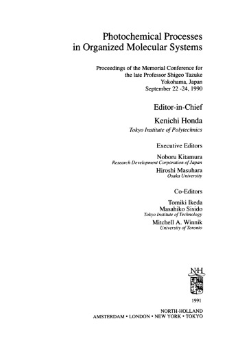 Photochemical Processes in Organized Molecular Systems