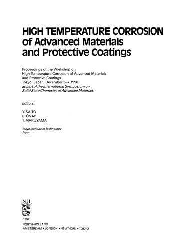 High Temperature Corrosion of Advanced Materials and Protective Coatings