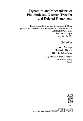 Dynamics and Mechanisms of Photoinduced Electron Transfer and Related Phenomena
