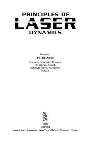 Principles of Laser Dynamics