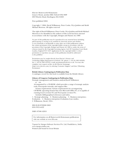 Strategic Management and Business Analysis