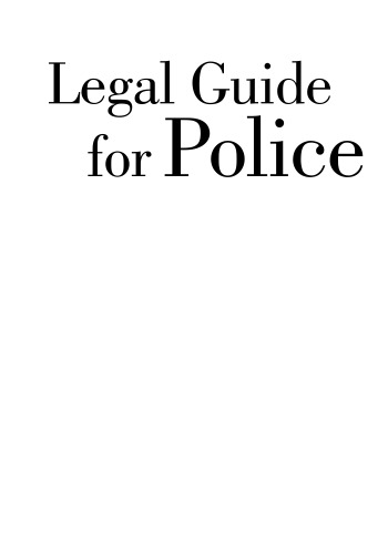 Legal Guide for Police