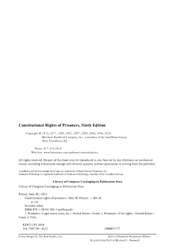 Constitutional Rights of Prisoners