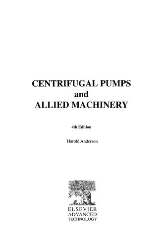 Centrifugal Pumps and Allied Machinery