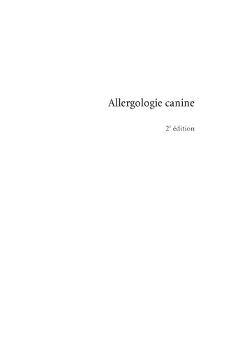 Allergologie canine
