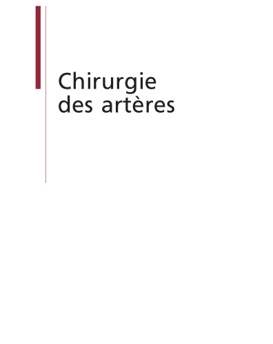 Chirurgie des artères