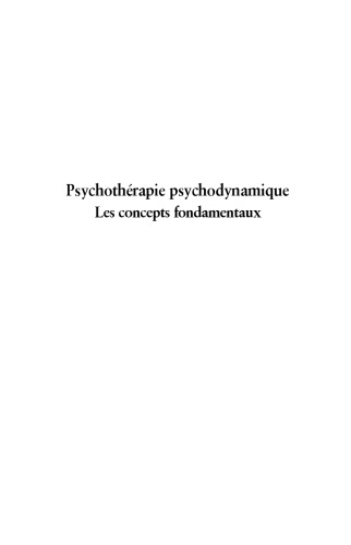 Psychothérapie psychodynamique