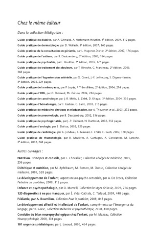 Guide pratique de la consultation pédiatrique
