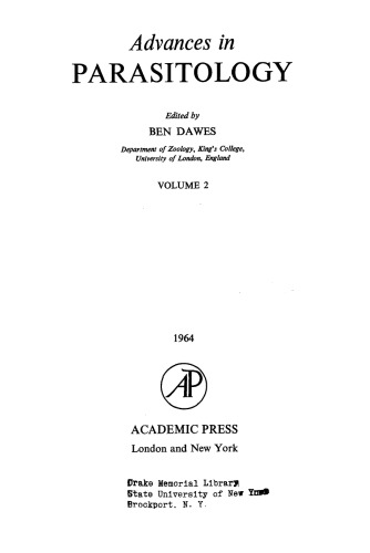 Advances in Parasitology