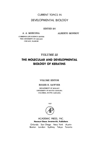 The Molecular and Developmental Biology of Keratins