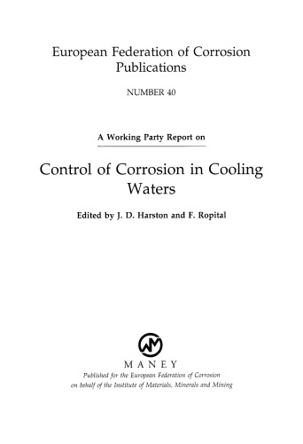 Control of Corrosion in Cooling Waters