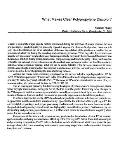 Medical Plastics - Degradation Resistance & Failure Analysis