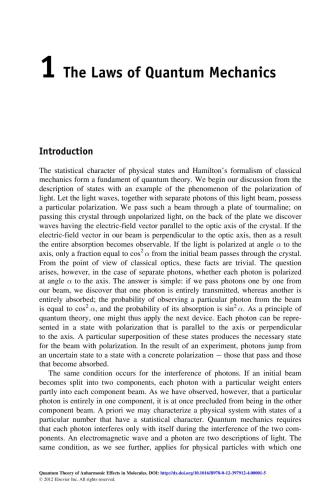 Quantum Theory of Anharmonic Effects in Molecules