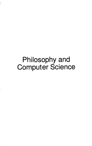 Philosophy and Computer Science