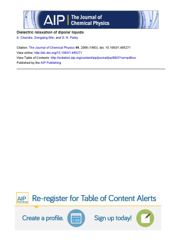 Dielectric relaxation of dipolar liquids