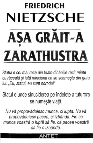 Asa grait-a Zarathustra (Bottez)
