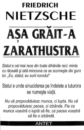 Asa grait-a Zarathustra (Bottez)