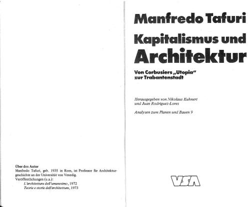 Kapitalismus und Architektur: Von Corbusiers 