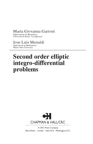 Second Order Elliptic Integro-Differential Problems