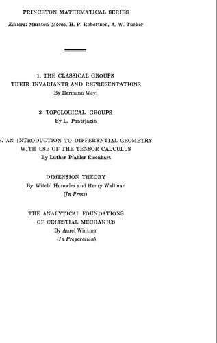 An introduction to differential geometry, with use of the tensor calculus