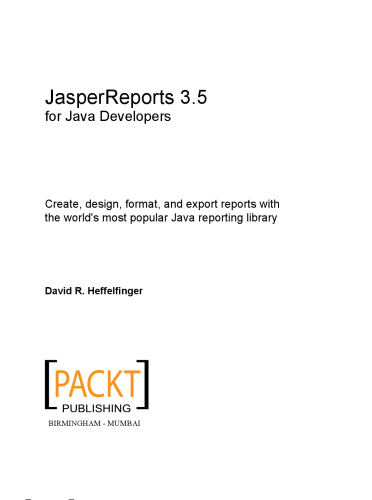 JasperReports 3.5 for Java Developers