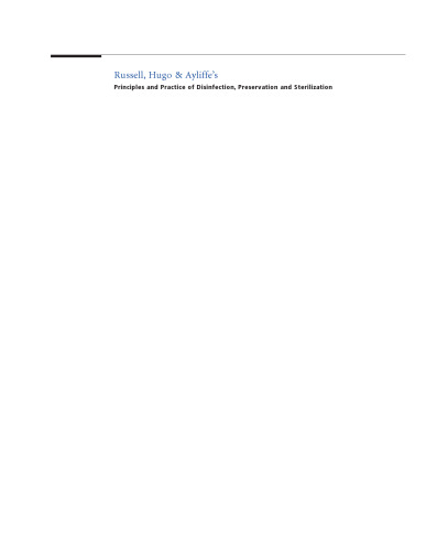 Russell, Hugo and Ayliffe's Principles and Practice of Disinfection, Preservation and Sterilization