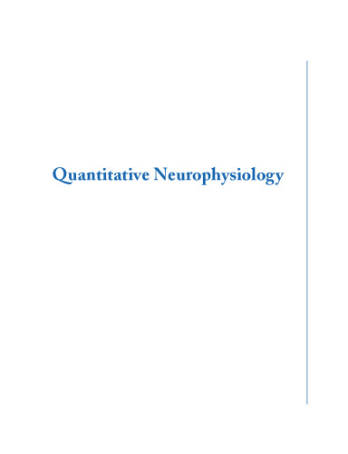Quantitative Neurophysiology