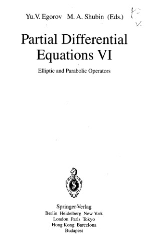 Partial Differential Equations VI: Elliptic and Parabolic Operators
