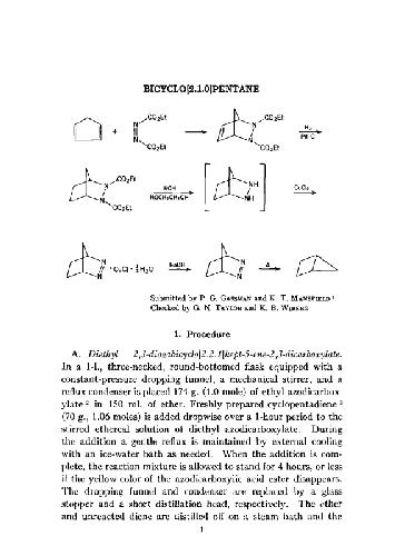 Organic Syntheses An annual publication of satisfactory methods
