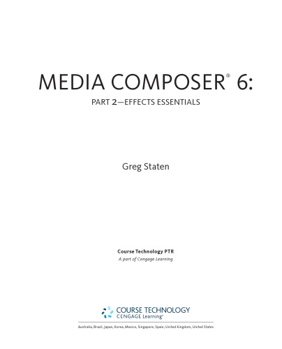 Media Composer 6: Part 2 Effects Essentials