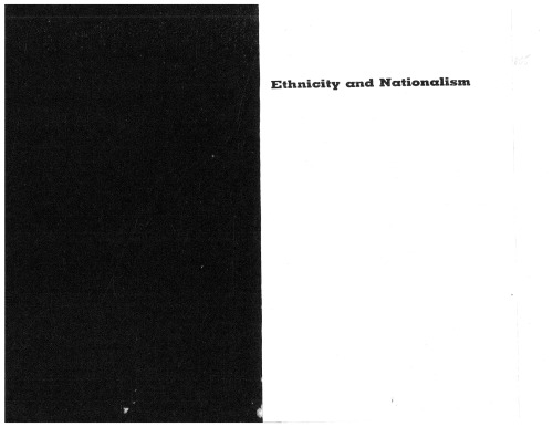 Ethnicity and nationalism