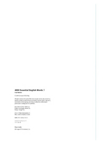 4000 Essential English Words, Book 3