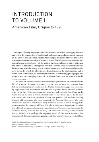 The Wiley-Blackwell History of American Film, Four Volume Set