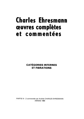 Catégories internes et fibrations