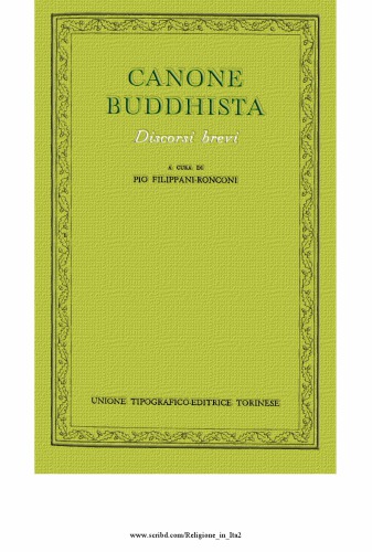 Canone Buddhista. Discorsi Brevi