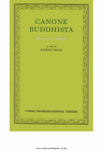 Canone Buddistha. Discorsi Lunghi